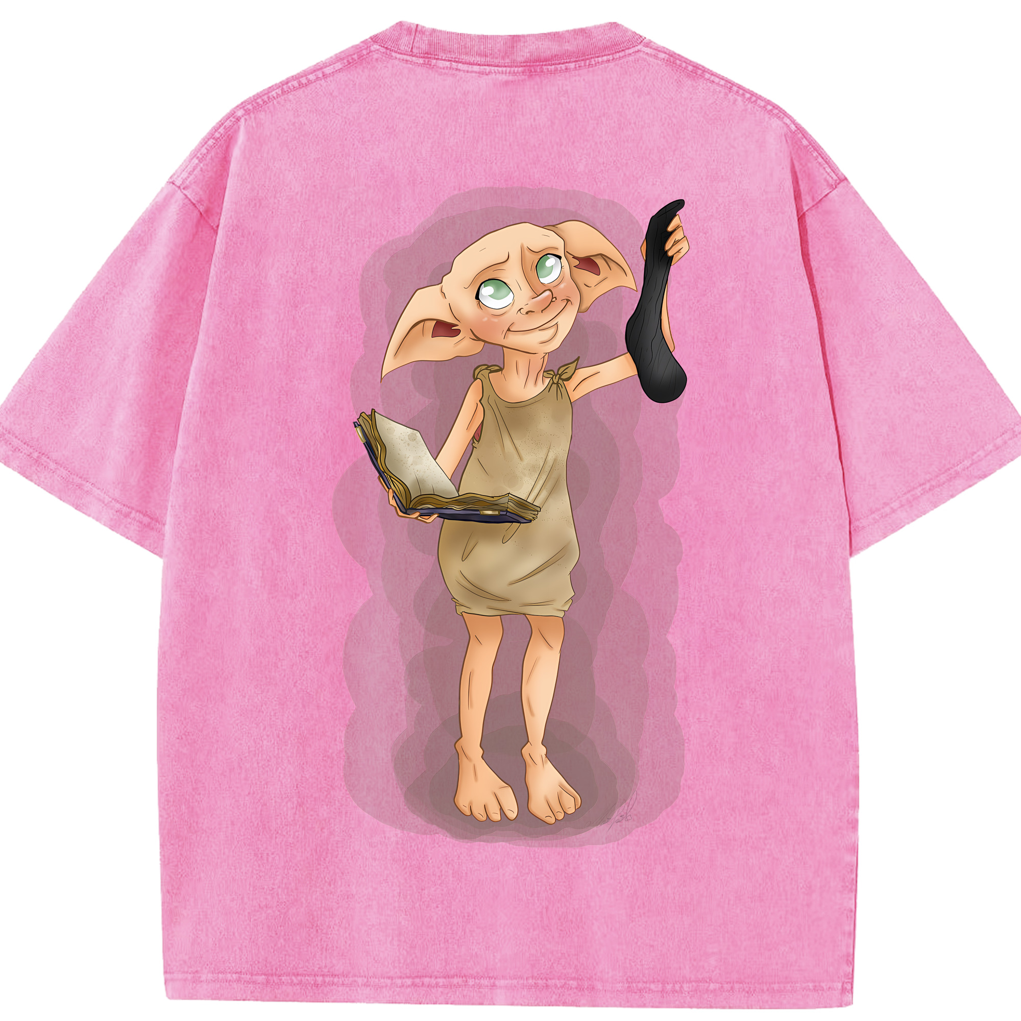 （画像用） Harry Potter ハリー・ポッターシリーズ 綿100% ヴィンテージ風 半袖Tシャツ（背面プリント）